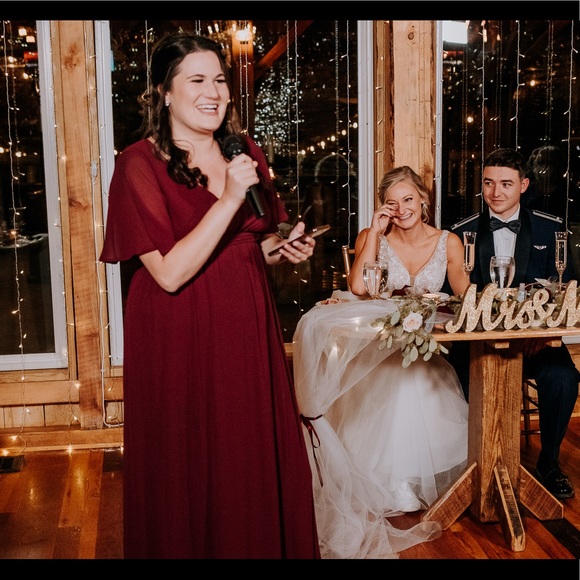 Show me your MuMu | Emily | merlot chiffon | Large - Picture 4 of 5